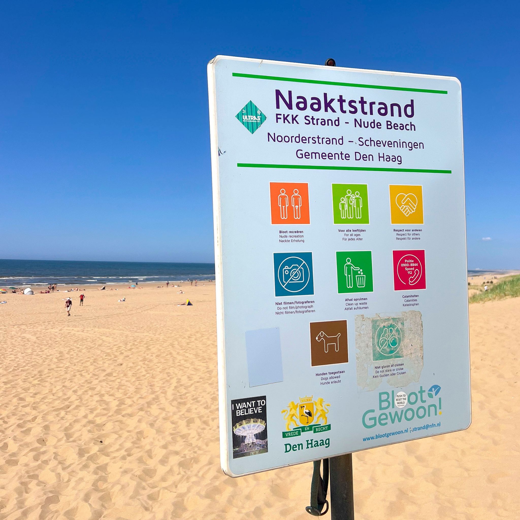 Nude beach in The Hague