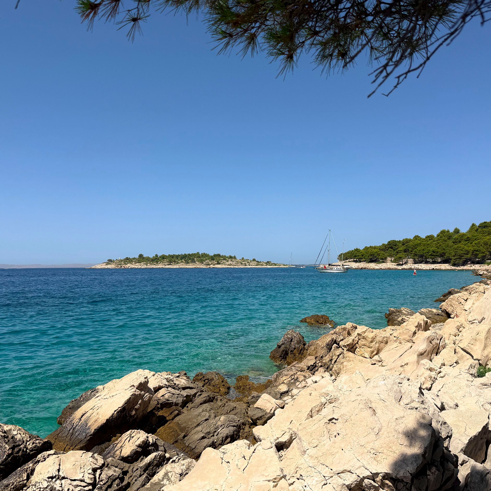 Nude beach in Murter Island