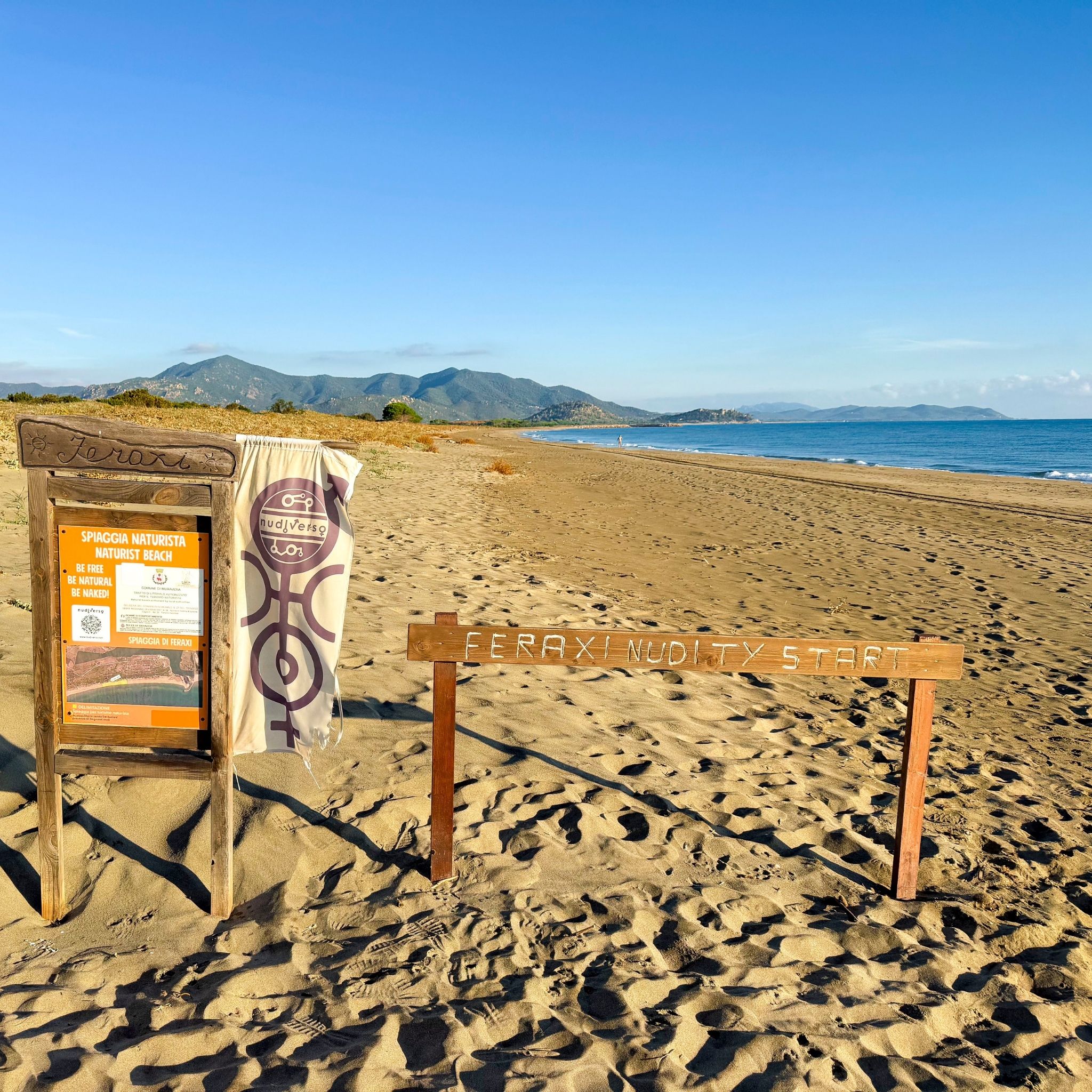 Nude beach in Sardina