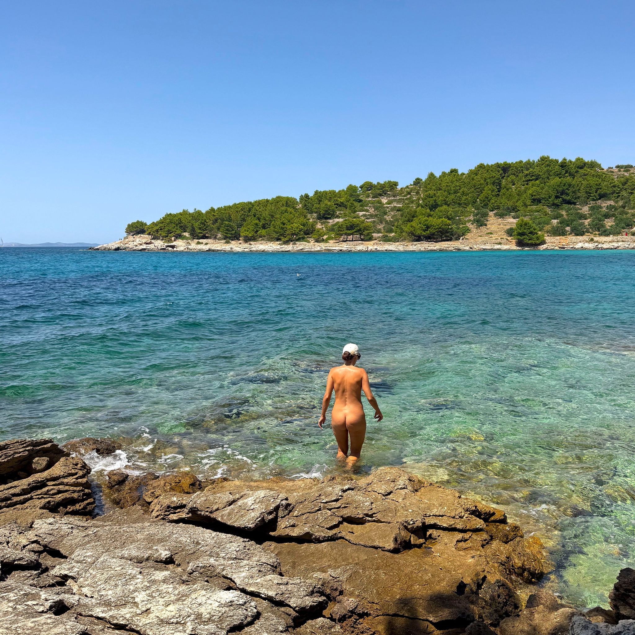 Nude beach in Murter Island